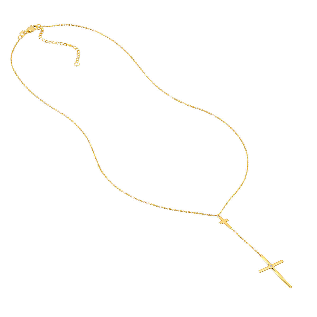 Cross Lariat Necklace