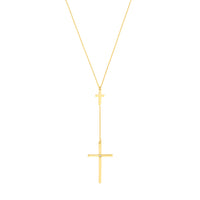 Cross Lariat Necklace