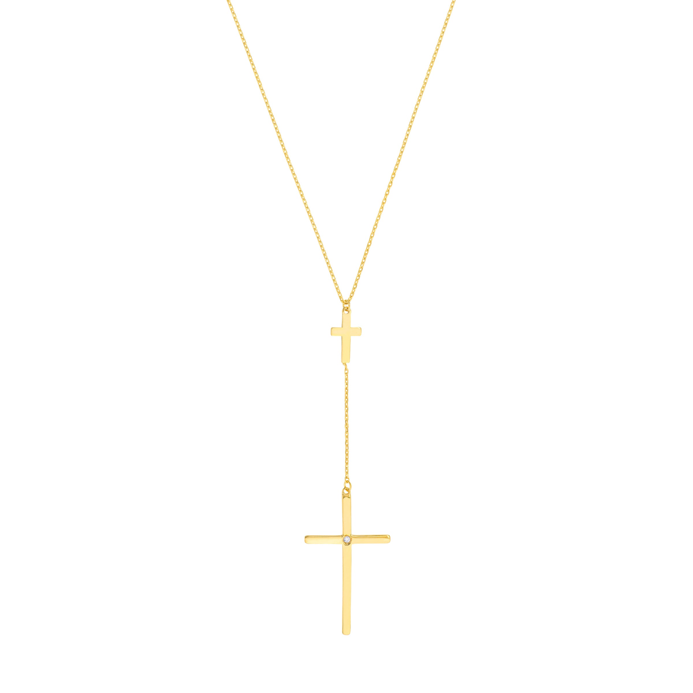 Cross Lariat Necklace