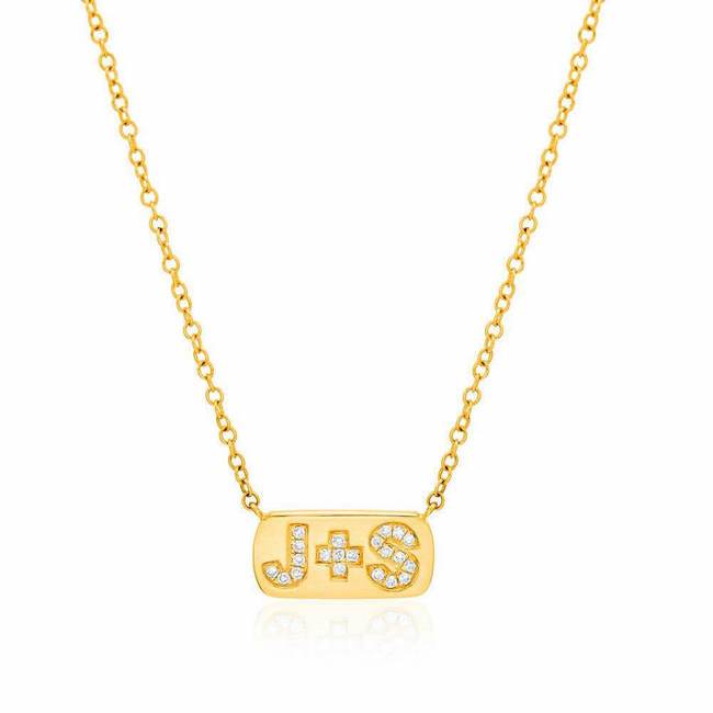 Diamond Initial Necklace