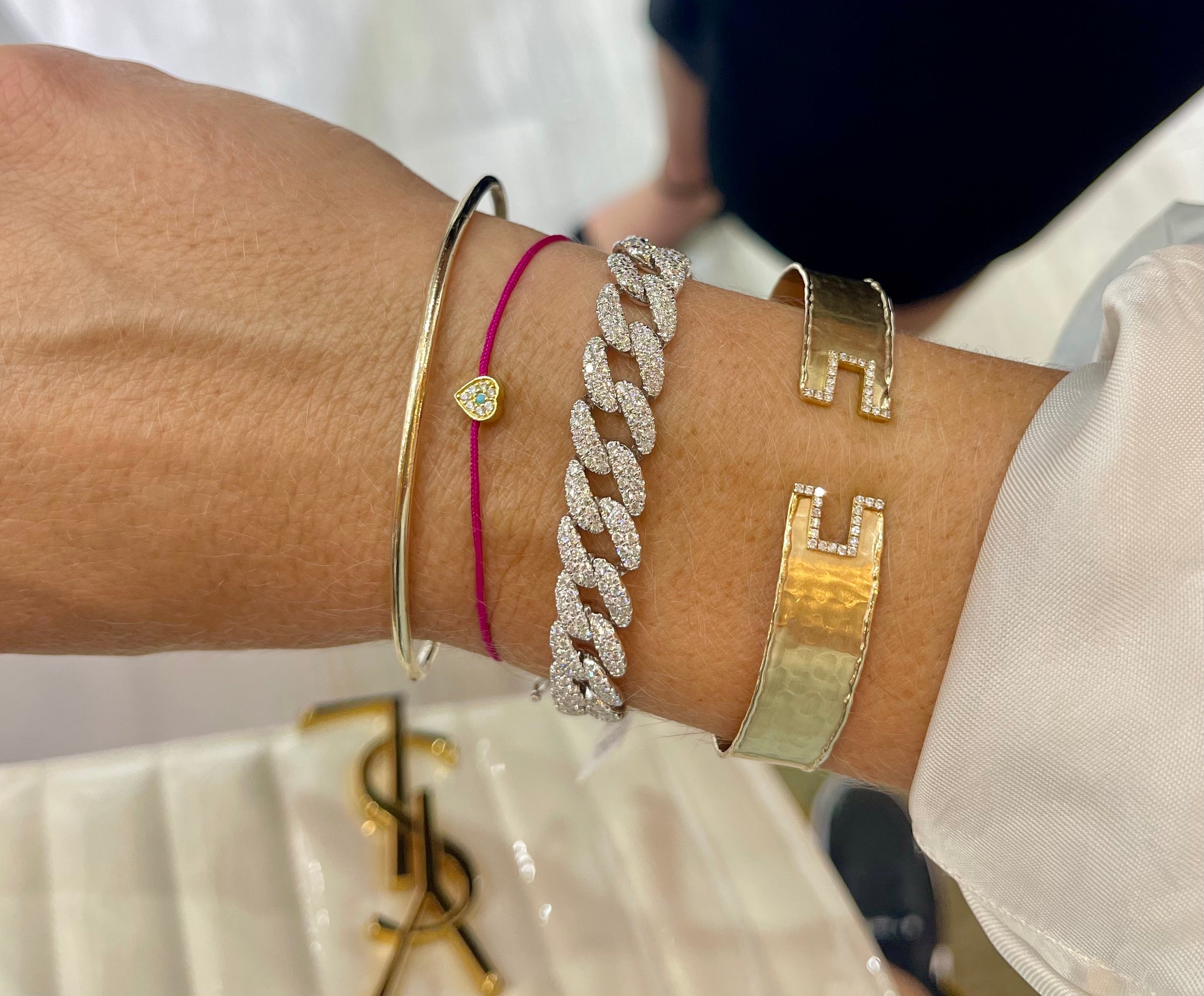 Diamond Pave Cuban Link Bracelet – Lauren Belle Jewelry