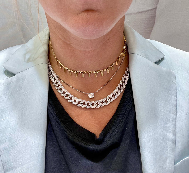 Diamond Pave Cuban Link Necklace