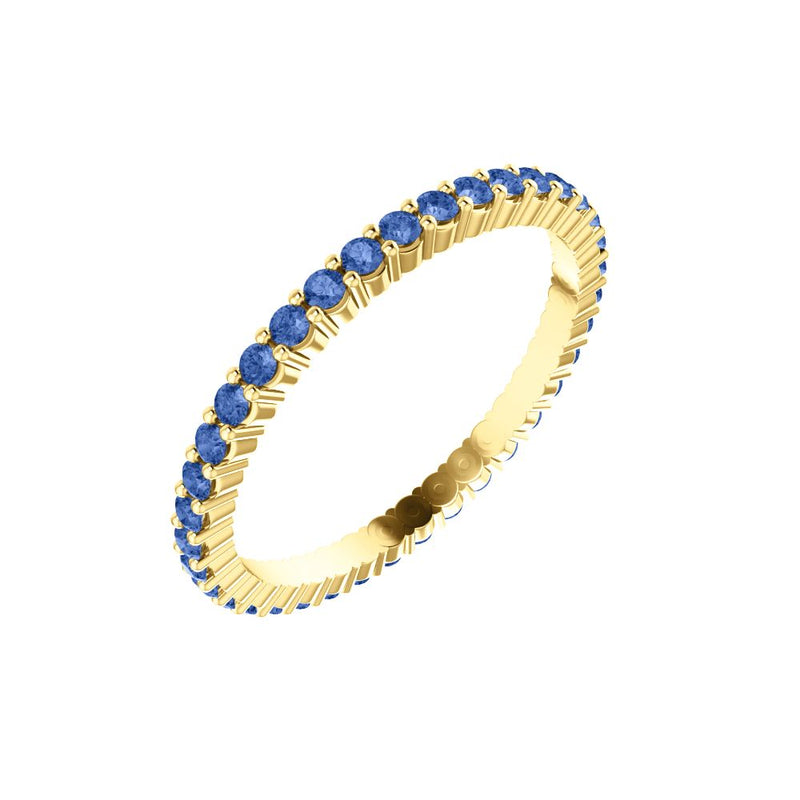 Blue Sapphire Eternity Band