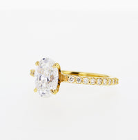 Oval Diamond Engagement Ring in Yellow