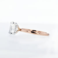 Two-Tone Rose Gold Oval Engagement Ring